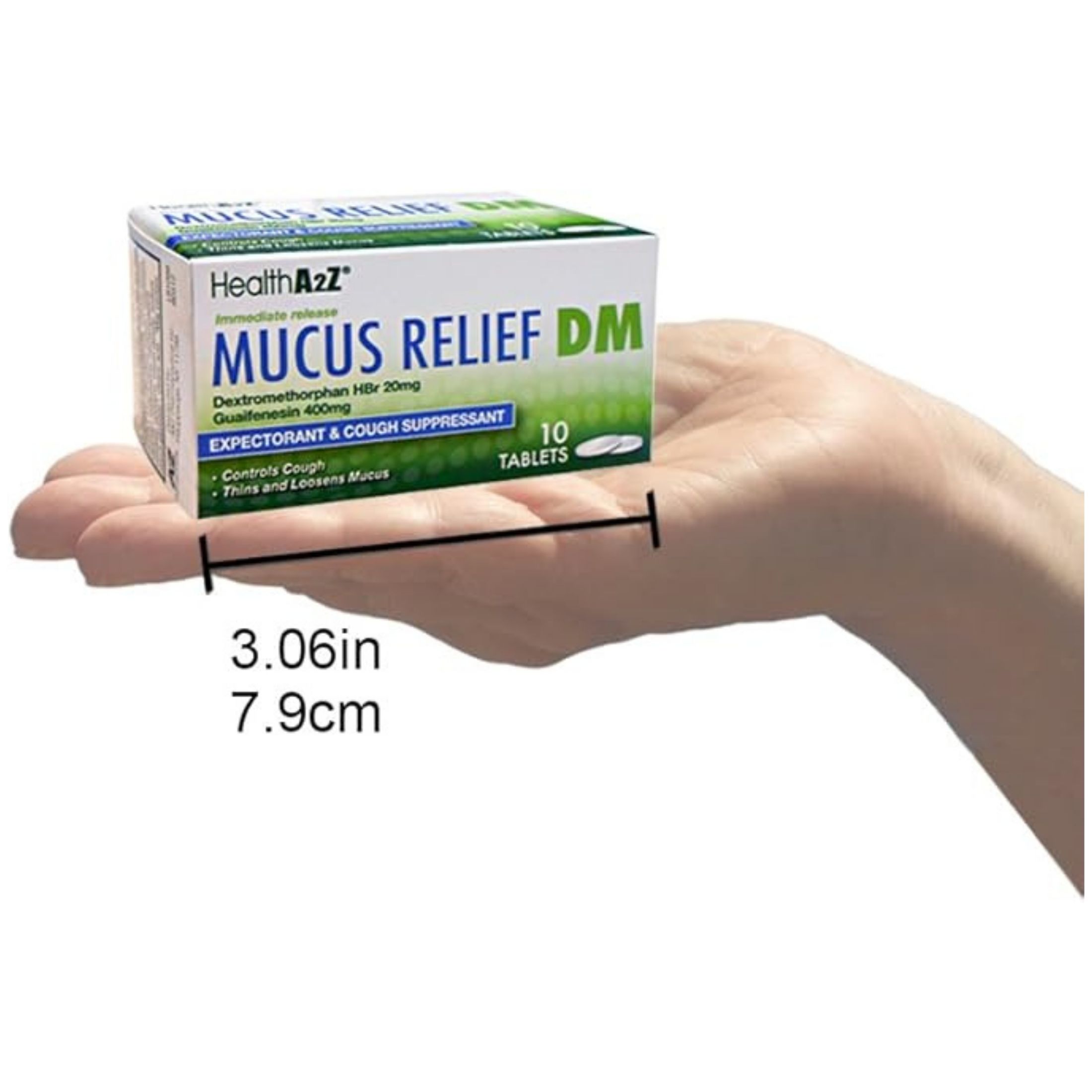 Health A2Z Mucus Relief DM Tablets Expectorant & Cough Suppressant 400 Mg