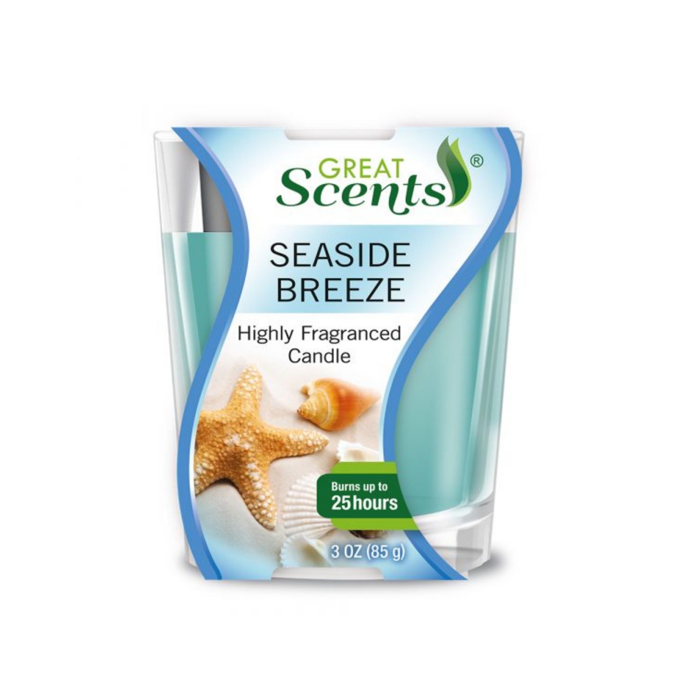 Great Scents Seaside Breeze Highly Fragranced Candle 3 Oz