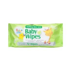 Baby Love Wipes, Soothing Aloe Vera