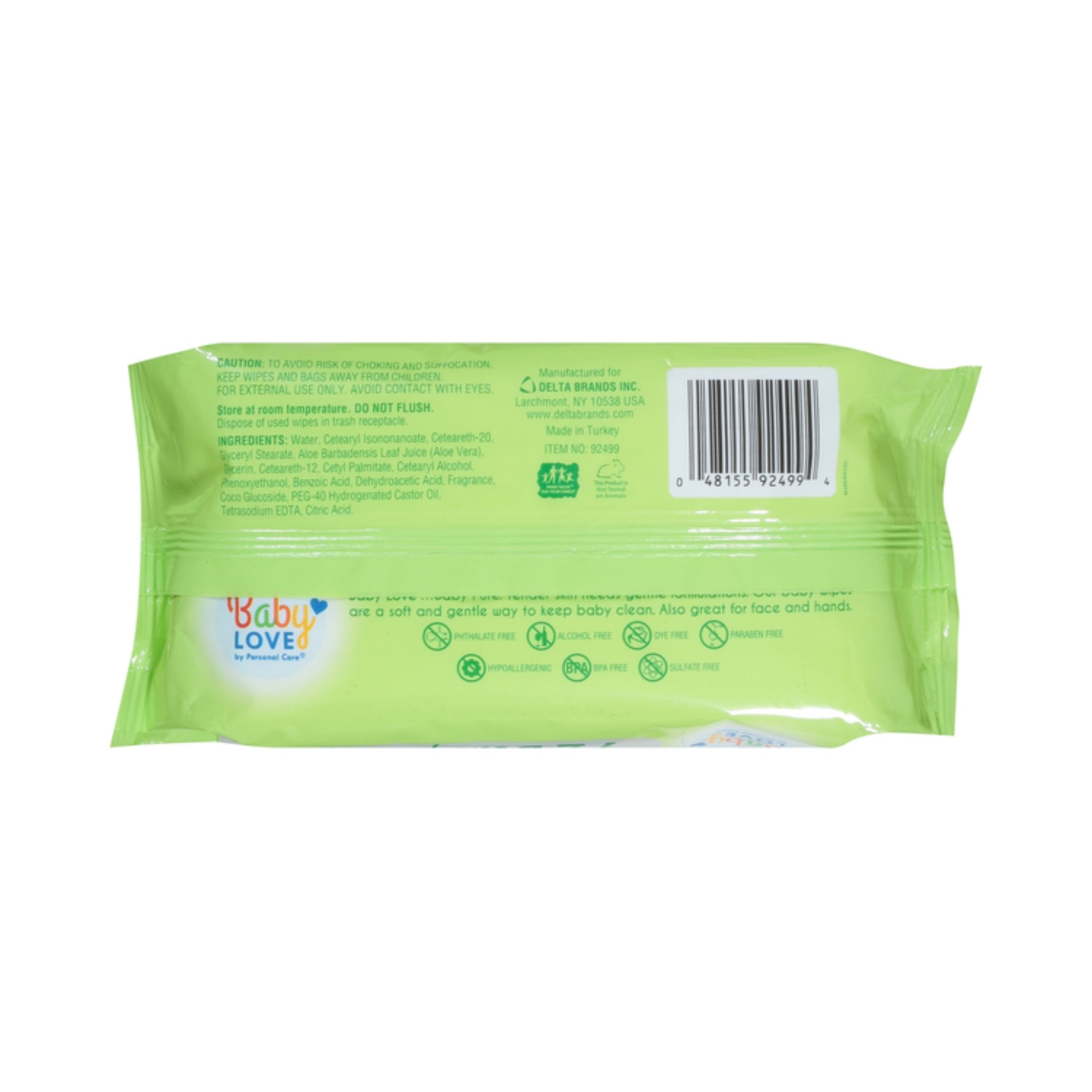 Baby Love Wipes, Soothing Aloe Vera
