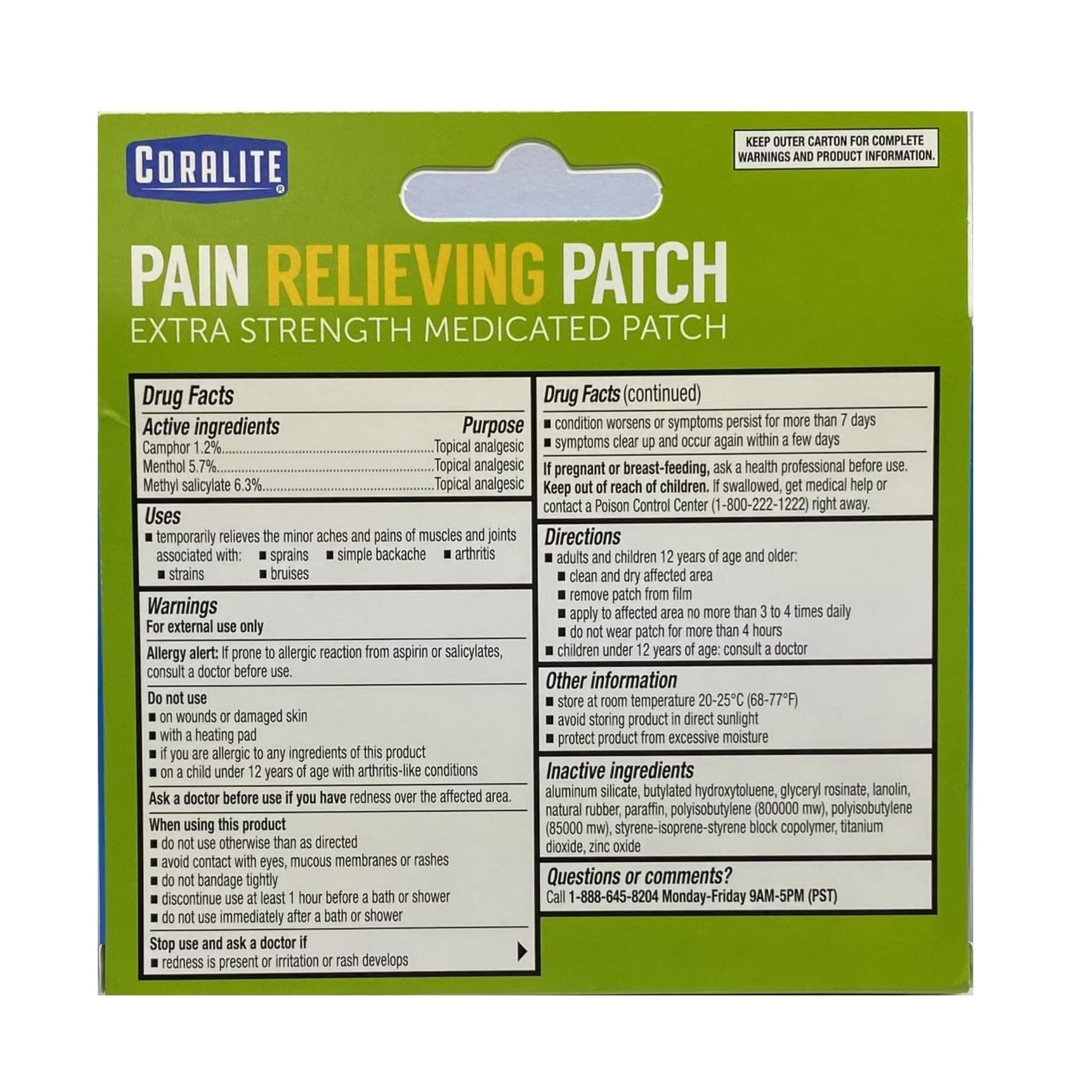 Coralite Muscle Joint Pain Relief Patch
