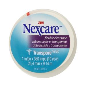 Nexcare Flexible Clear First Aid Tape 1 Inch X 10 Yards 9 Rolls