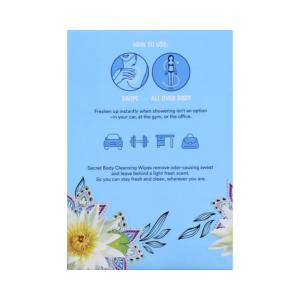 Secret Wipes, Cleansing, Body, Cool Waterlily