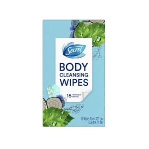 Secret Body Cleansing Wipes, Calm Birch Water