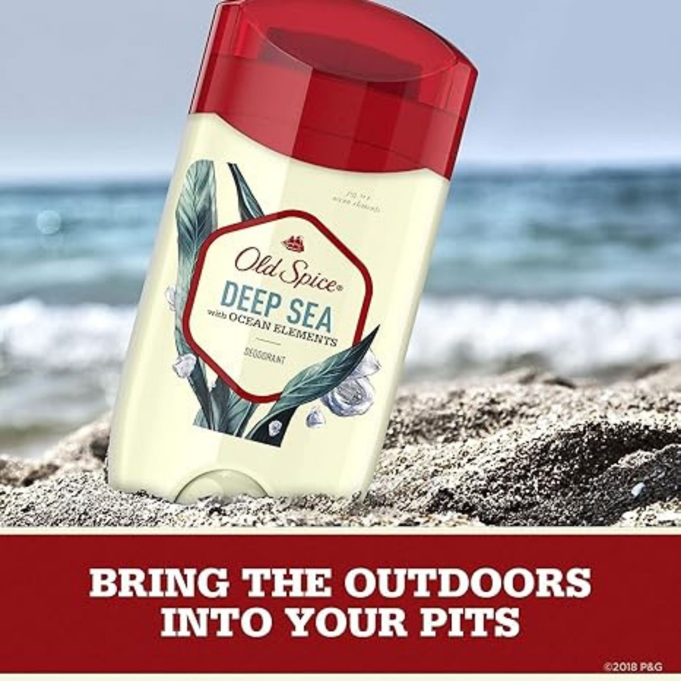 Old Spice Invisible Solid Antiperspirant Deodorant For Men Deep Sea With Ocean Elements Scent Inspired By Nature 2.6 Oz