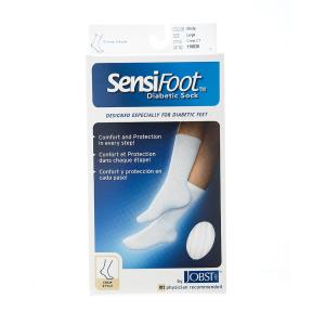 Jobst Sensifoot 8 15 Crew Diabetic Socks Medium White