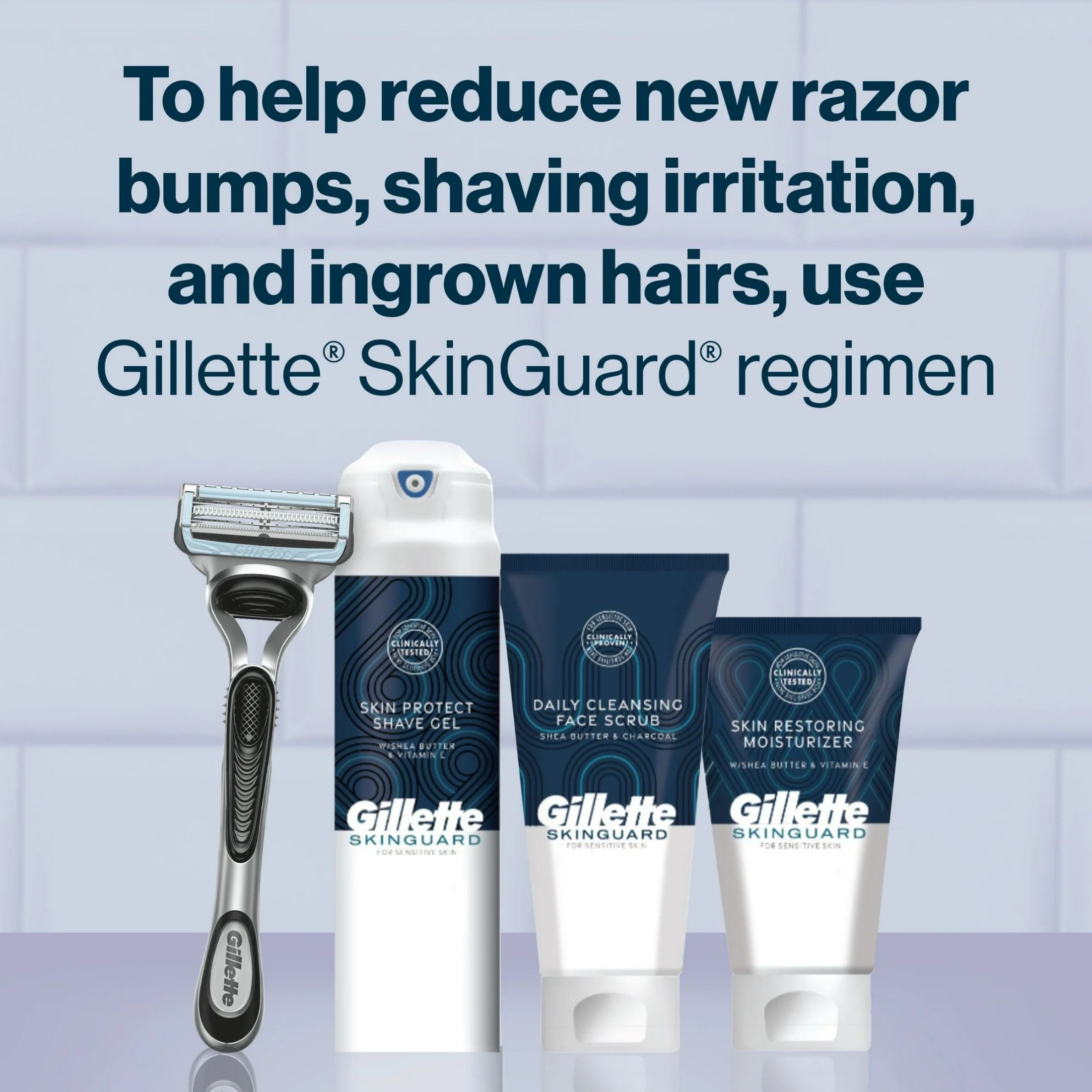 Gillette Skin Guard Men's Razor Blades, 4 Blade Refills