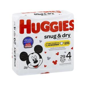 Huggies Snug & Dry Diapers, Size 4, 29 Count (Packaging May Vary)