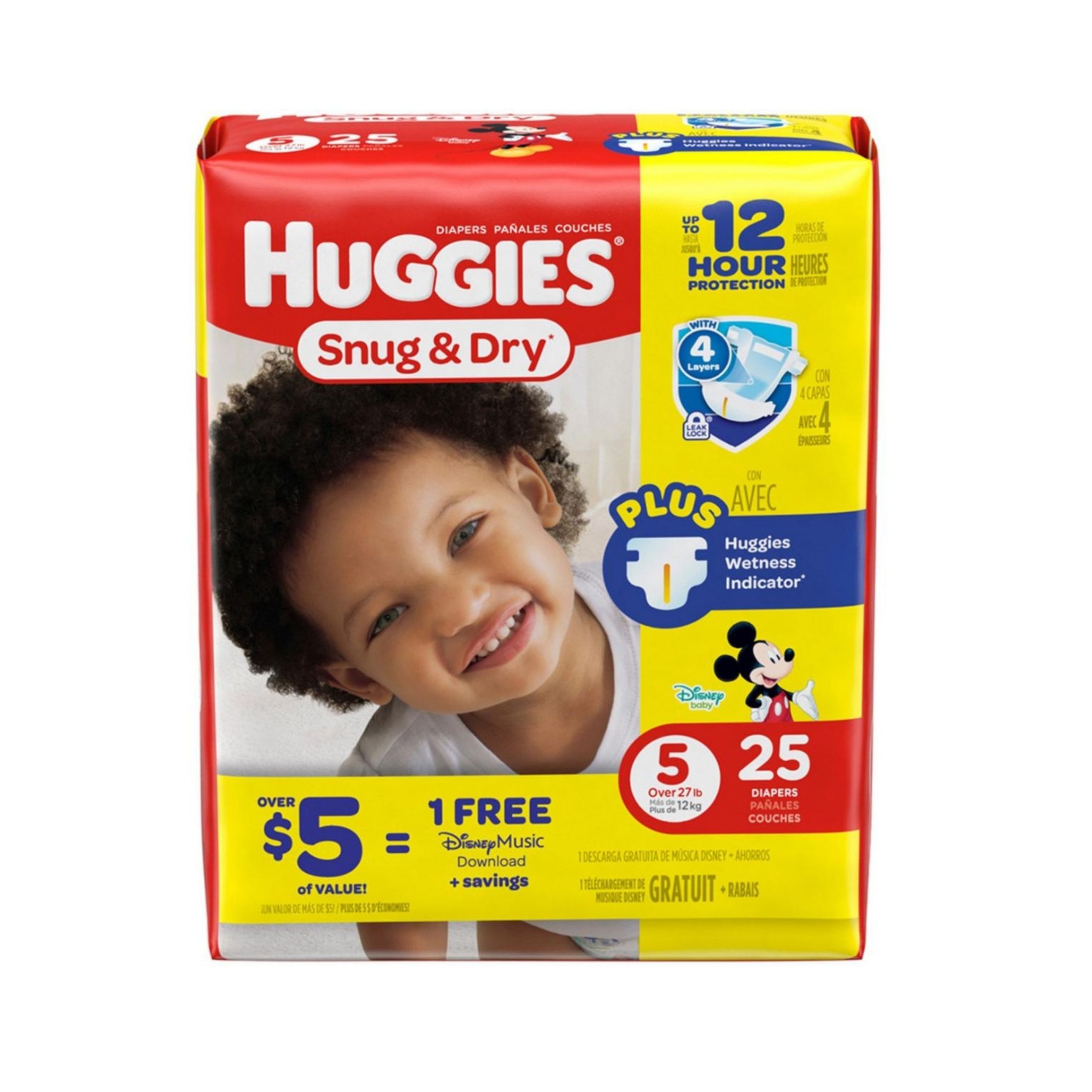 Huggies Snug & Dry Diapers, Disney Baby, 5