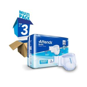 Attends Dermadry Breathable Briefs Large - 3 Pks Of 24
