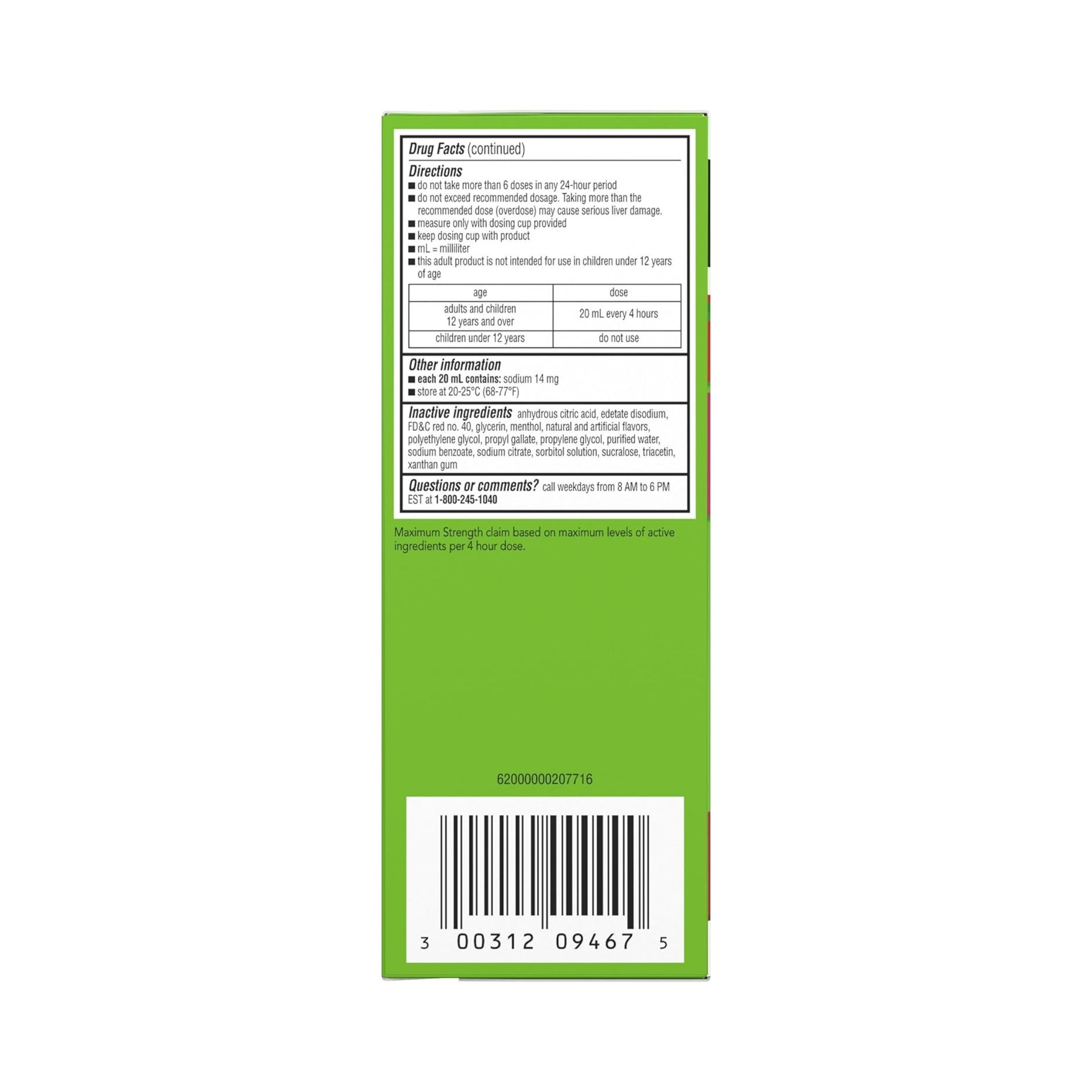 Robitussin Maximum Strength Severe Multi-Symptom Cough Cold + Flu Nighttime Raspberry 4 Fl Oz