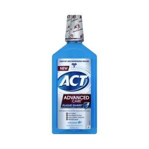 ACT Advanced Care Plaque Guard Mouthwash Frosted Mint 34 Oz