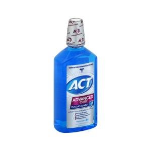 ACT Advanced Care Plaque Guard Mouthwash Frosted Mint 34 Oz