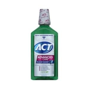 ACT Advanced Care Plaque Guard Clean Mint Mouthwash - 33.8 Oz