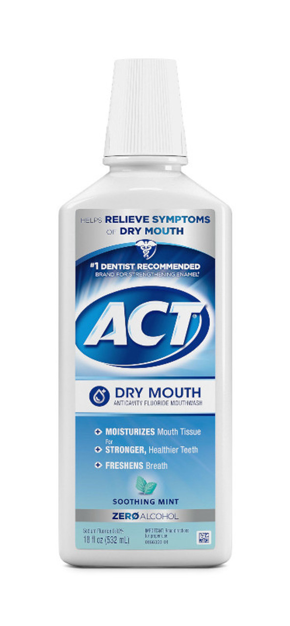 Act Dry Mouth Anticavity Zero Alcohol Fluoride Mouthwash 18 Fl Oz