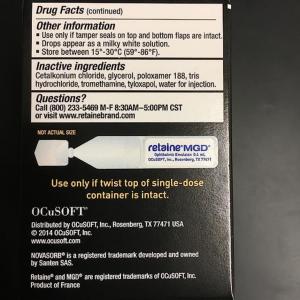 OCuSOFT Retaine MGD Complete Dry Eye Relief Lubricant Drops