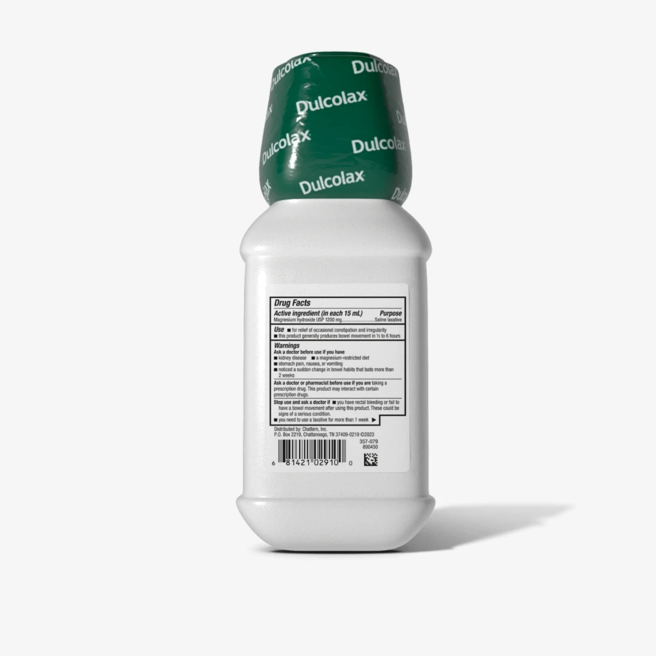Dulcolax Saline Laxative, Liquid, Mint Flavor 12 Oz