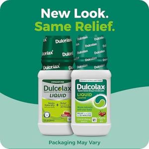 Dulcolax Liquid Laxative, Stimulant Free For Comfortable Relief, Cherry Flavor, White, 12 Fl Oz