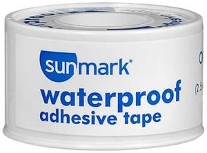 Sunmark Waterproof Medical Adhesive Tape Roll 1 Inch X 5 Yards