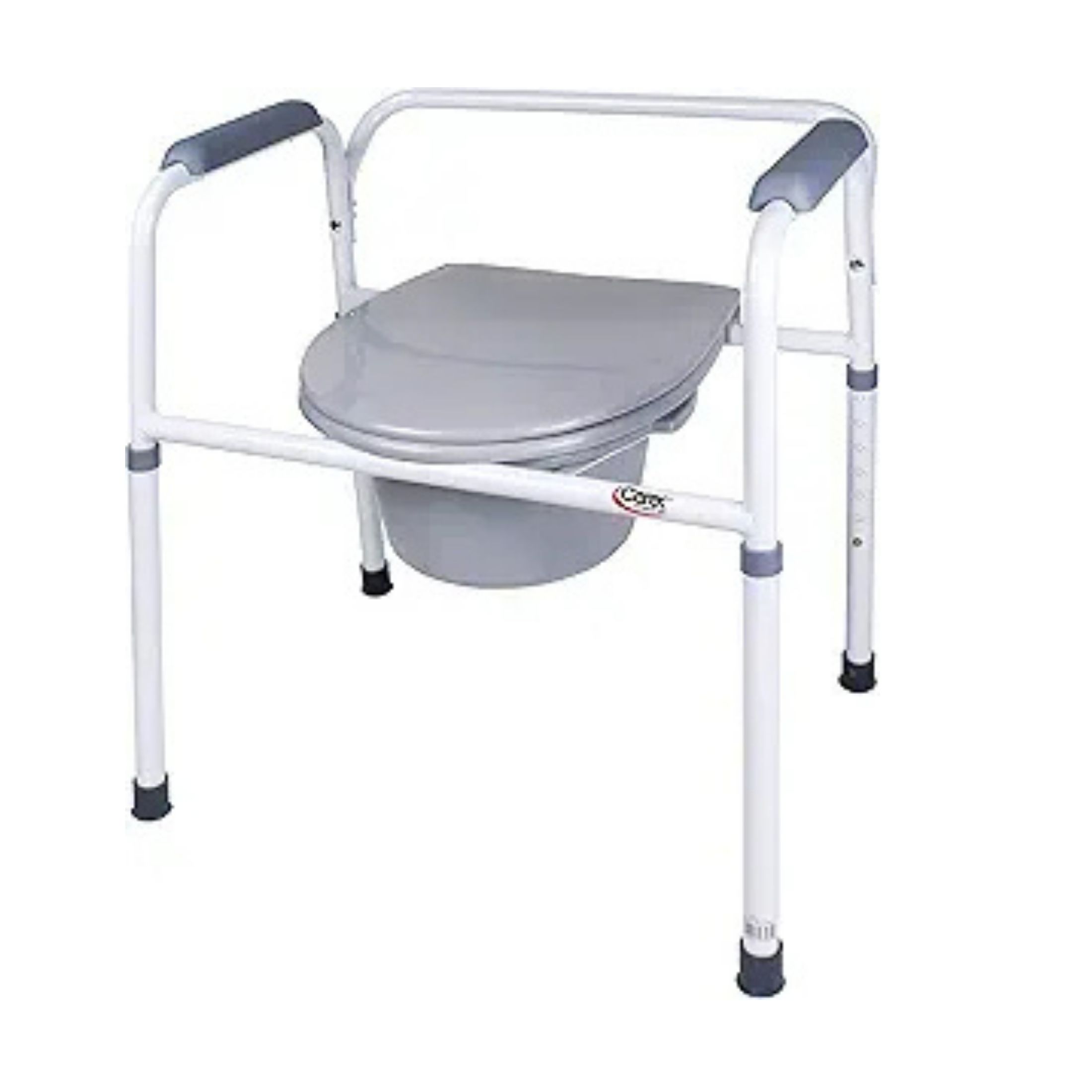 Carex Extra Wide Steel Commode 26-1/2" W X 20" D X 25-1/2" H, 400 Lb Weight Capacity
