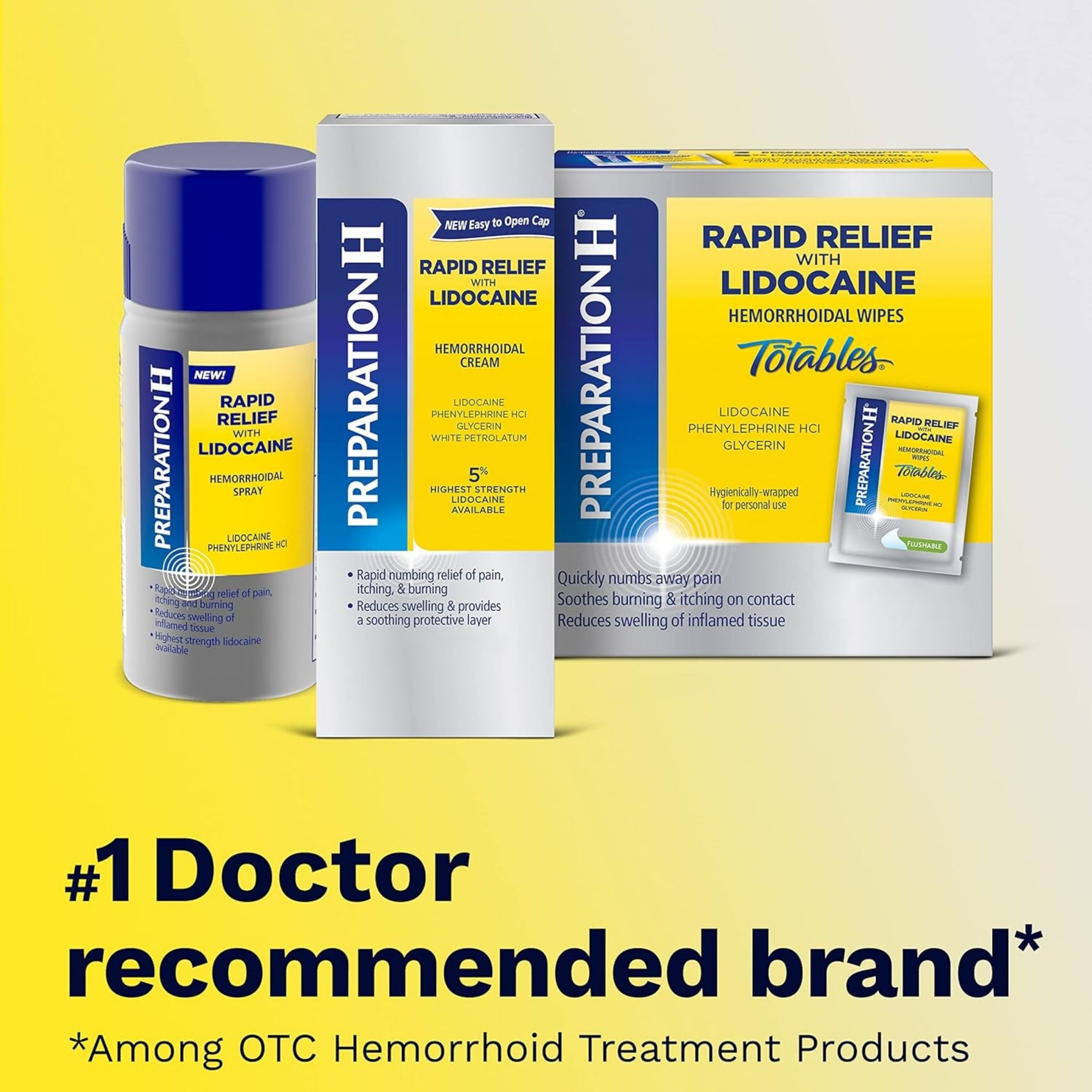 Preparation H Rapid Relief Hemorrhoid Symptom Treatment Cream With Lidocaine - 1oz