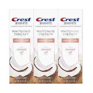 Crest 3D White Toothpaste, Fluoride Anticavity, Coconut Oil, Whitening Therapy, Smooth Mint
