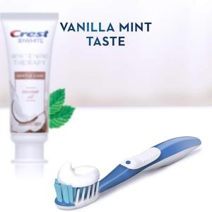 Crest 3D White Toothpaste, Fluoride Anticavity, Coconut Oil, Whitening Therapy, Smooth Mint