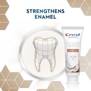 Crest 3D White Toothpaste, Fluoride Anticavity, Coconut Oil, Whitening Therapy, Smooth Mint