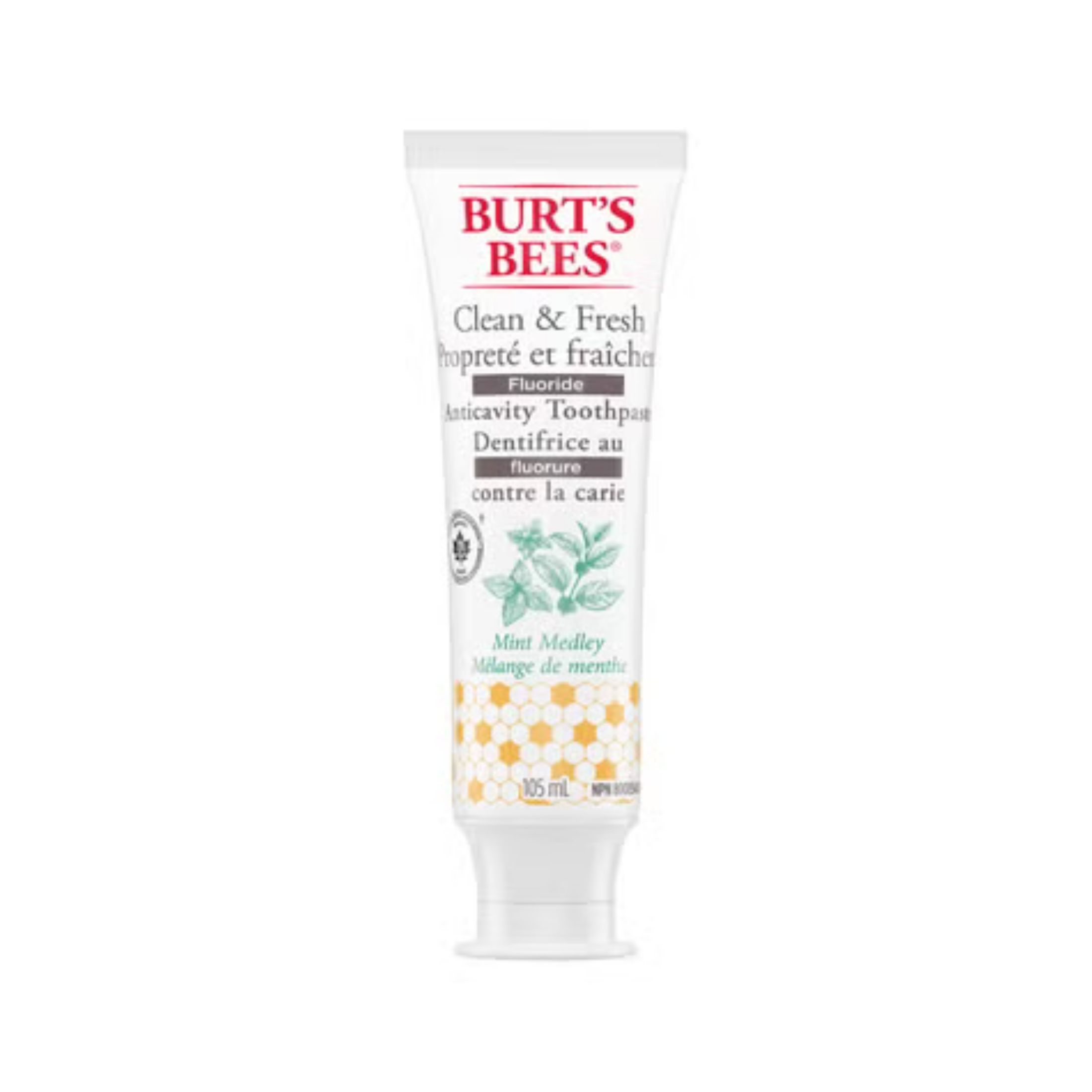 Burt's Bees Toothpaste, Clean & Fresh, Fluoride, Mint Medley