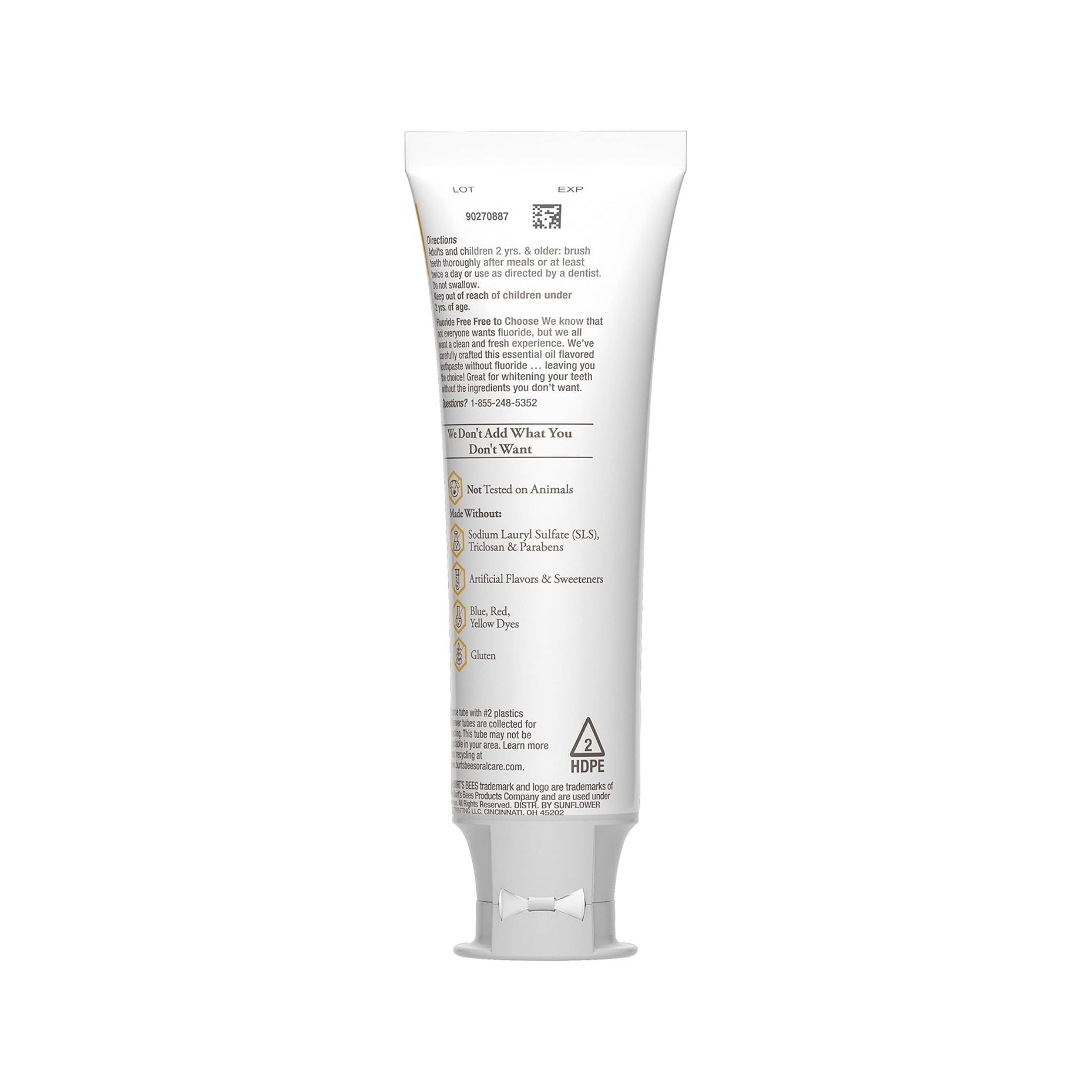 Burt's Bees Toothpaste, Fluoride Free, Zen Peppermint