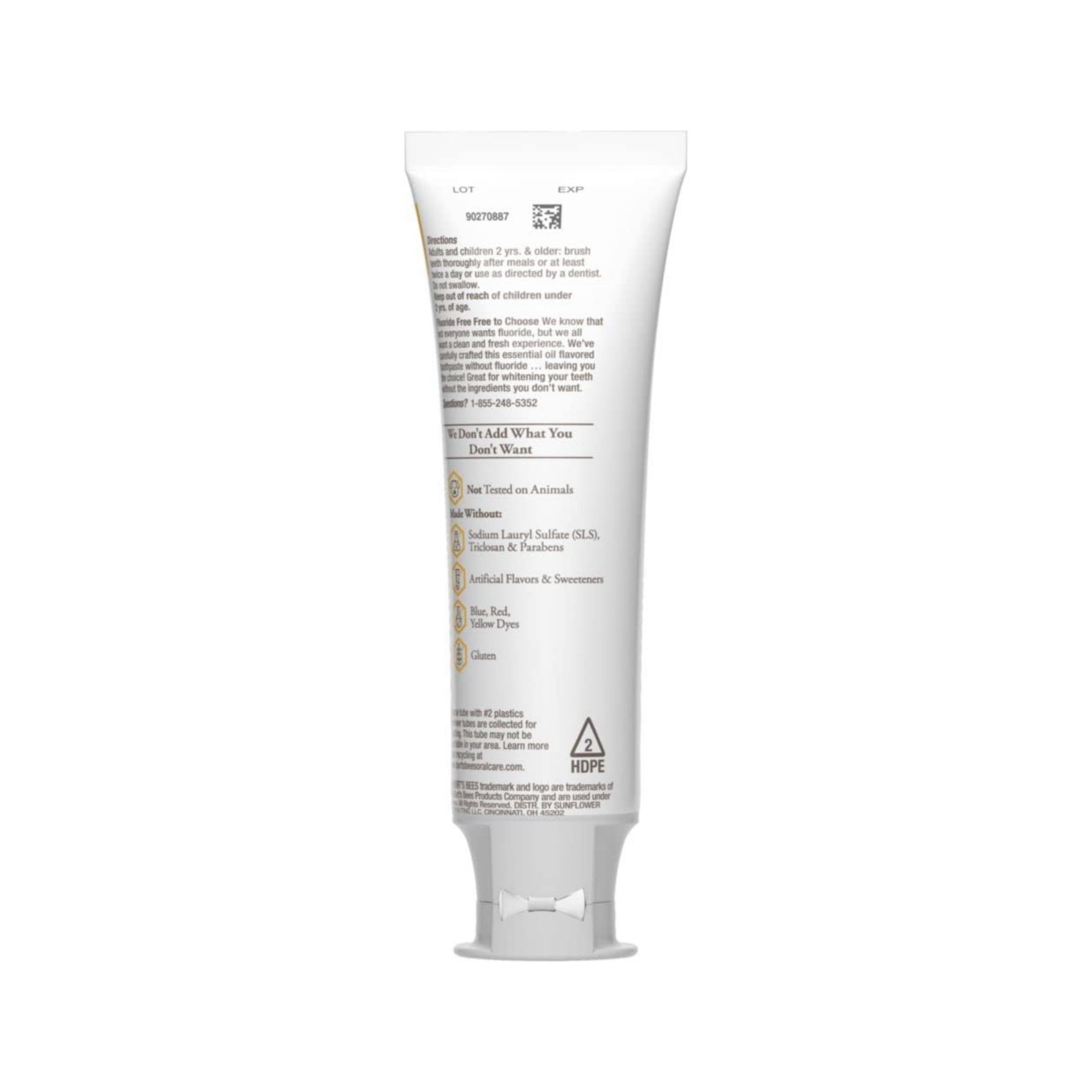 Burt's Bees Toothpaste, Fluoride Free, Zen Peppermint