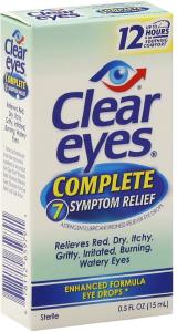 Clear Eyes Complete 7 Symptom Relief Enhanced Formula Eye Drops - 0.5 Fl Oz