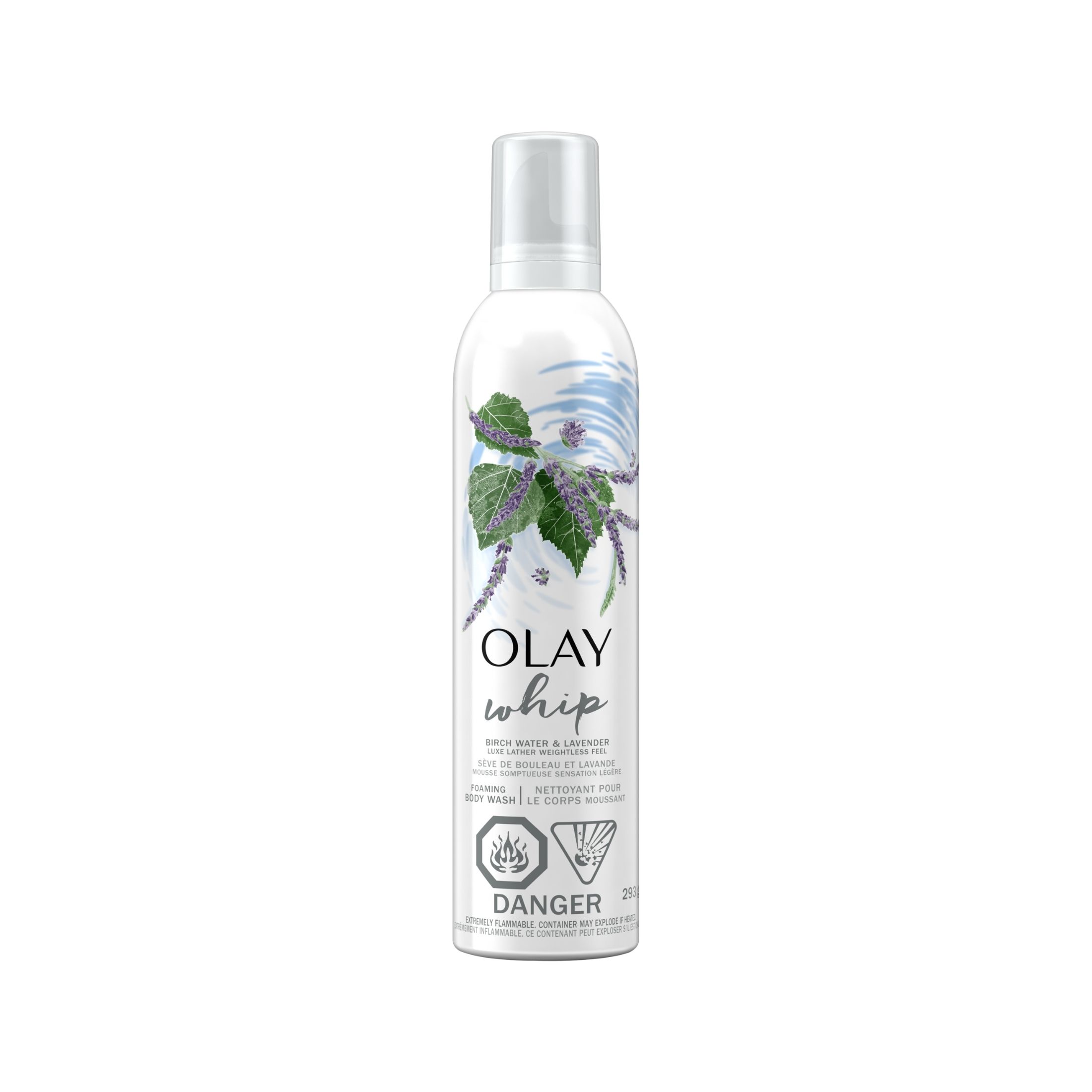 Olay Whip Foaming Body Wash, Birch Water & Lavender