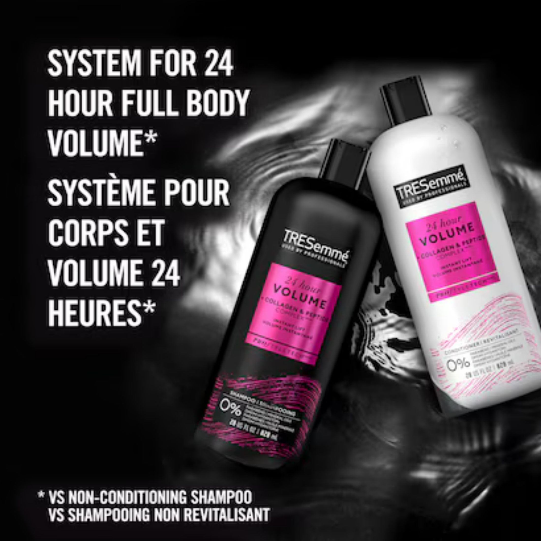 TRESemmé 24 Hour Volume + Collagen & Peptide Complex Shampoo, 28 Fl Oz