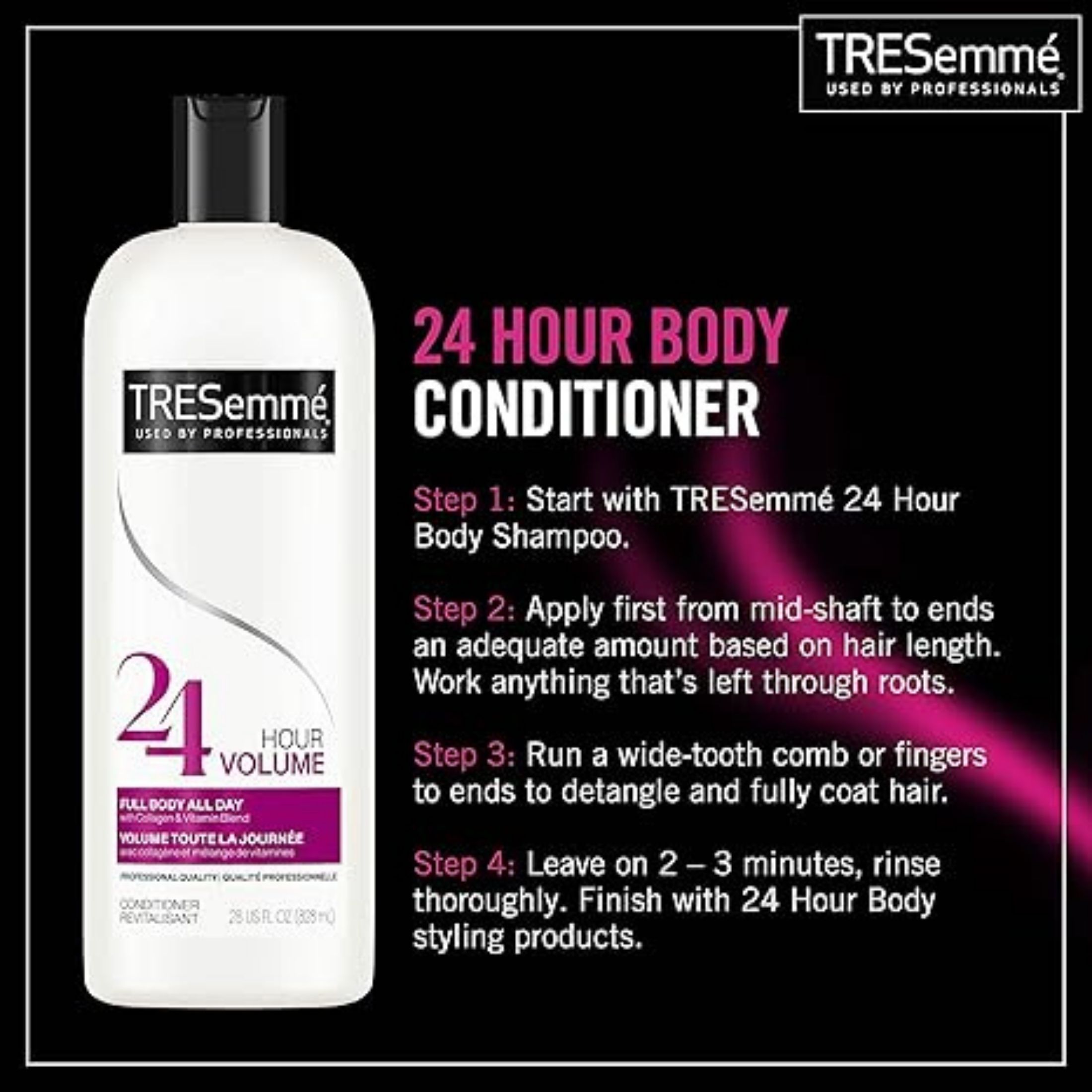 TRESemme Pro Solutions Conditioner, 24 Hour Volume - 28 Fl Oz