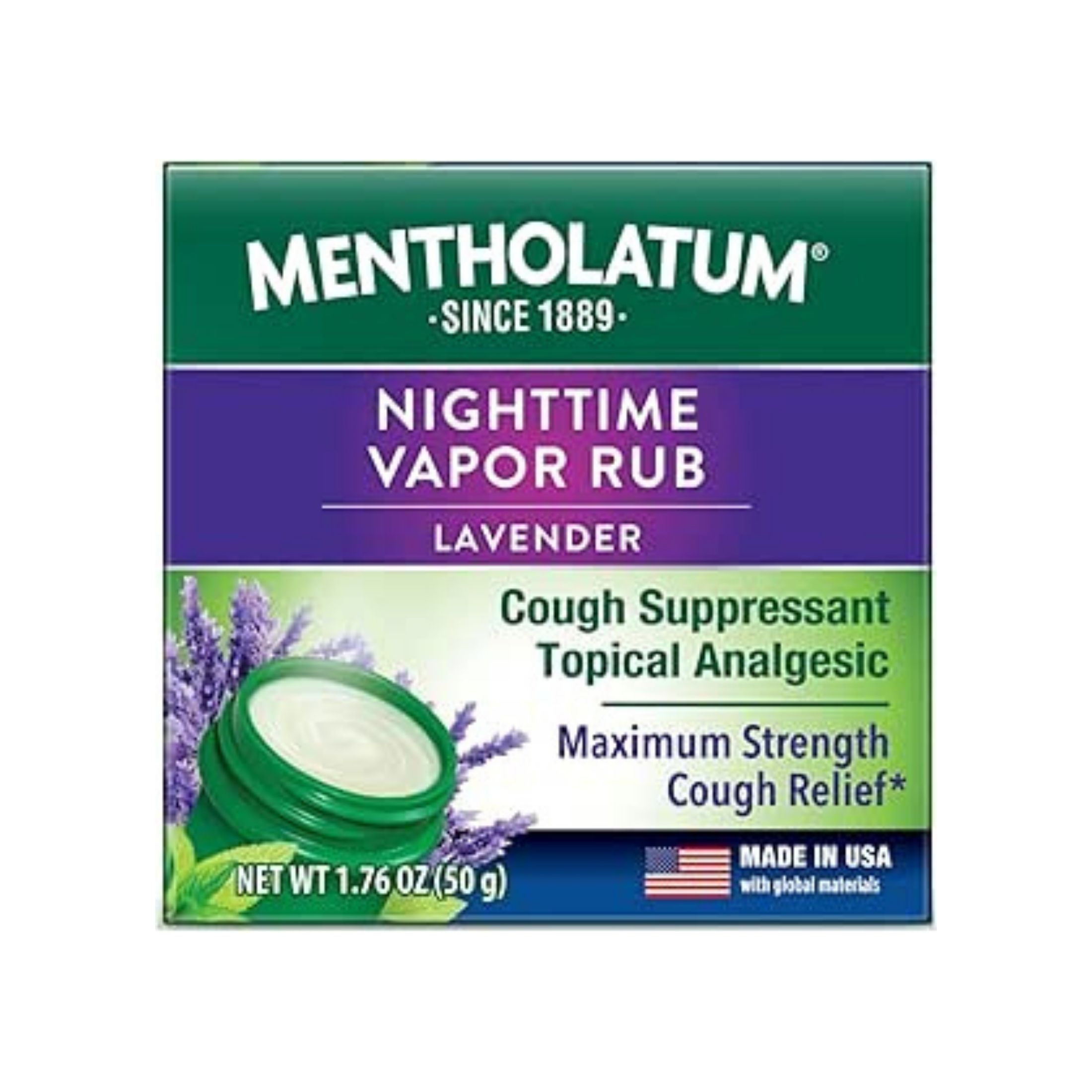 Mentholatum Nighttime Vaporizing Rub Maximum Strength Cough Relief