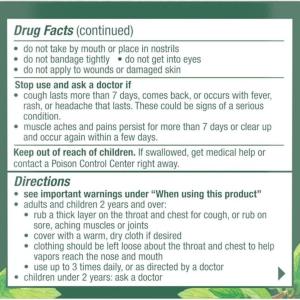 Mentholatum Nighttime Vaporizing Rub Maximum Strength Cough Relief