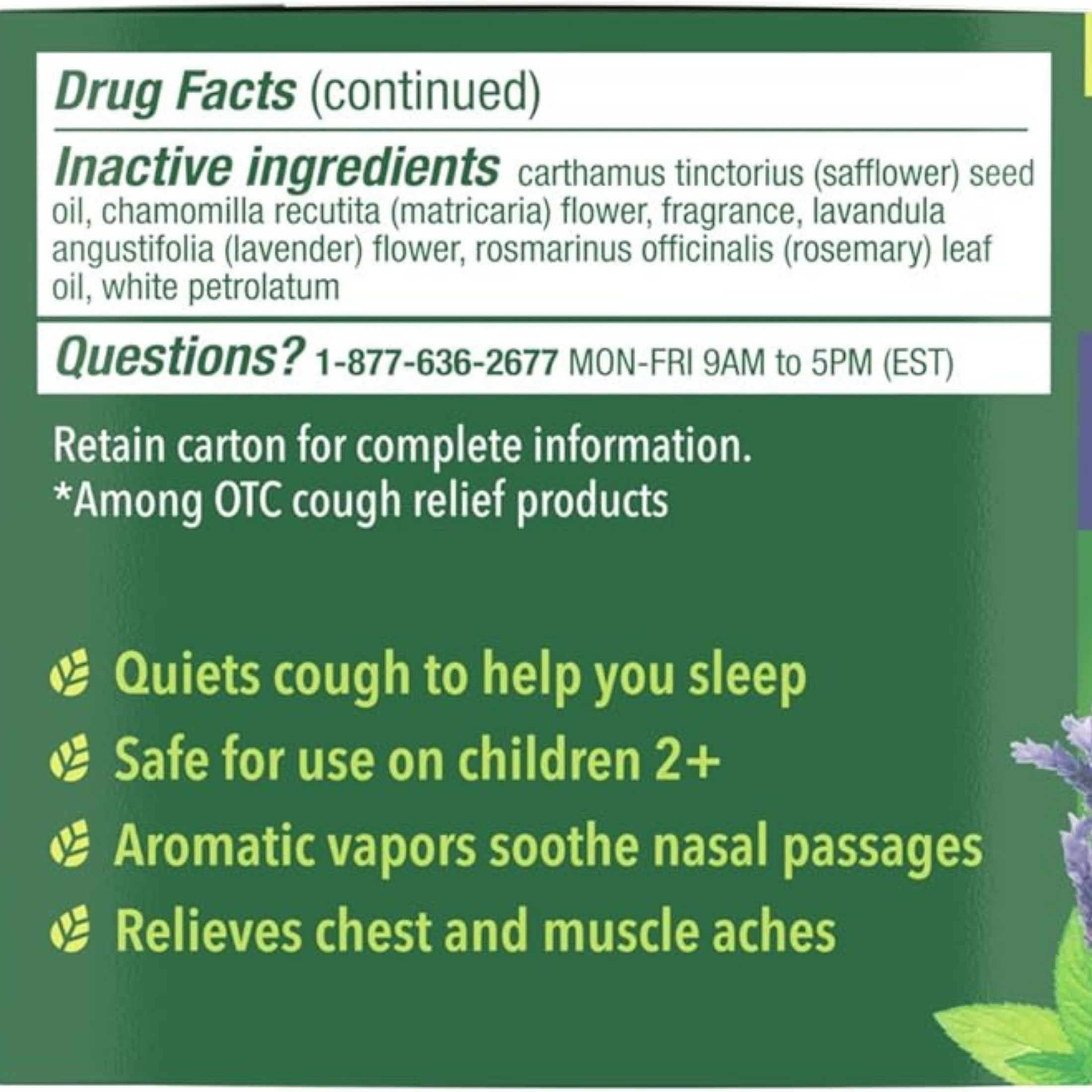 Mentholatum Nighttime Vaporizing Rub Maximum Strength Cough Relief