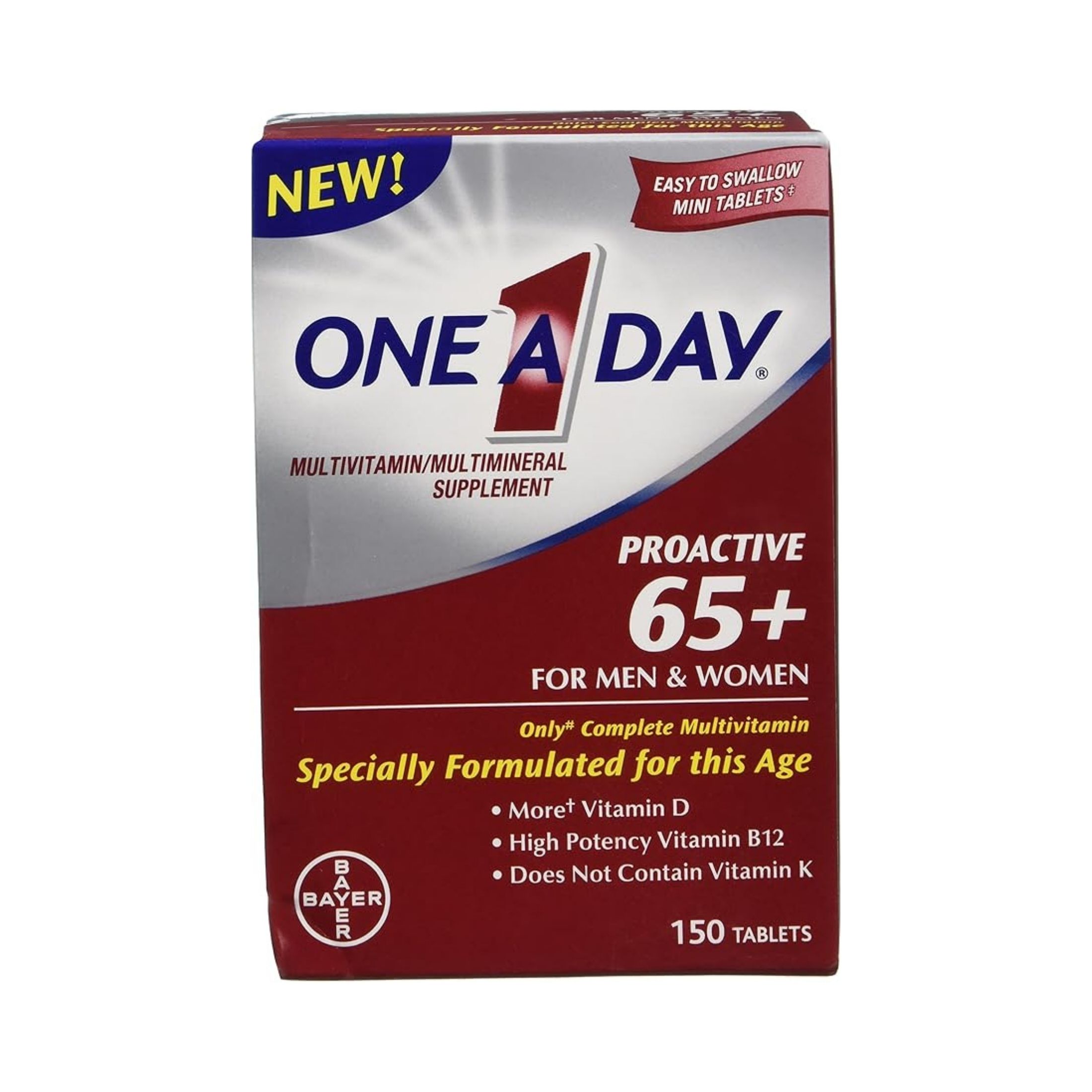 One A Day Proactive 65+ For Men & Women Multivitamin Tablets
