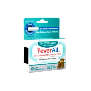 Fever All Jr. Strength Acetaminophen Suppositories 325 Mg