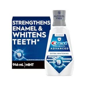 Crest Pro-Health Advanced Mouthwash, Alcohol Free, Extra Whitening, Energizing Mint Flavor, 946 mL (32 Fl Oz)