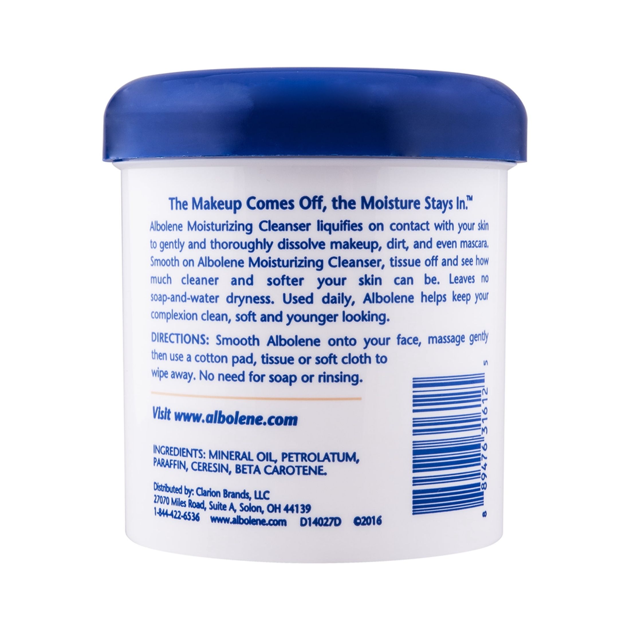 Albolene Moisturizing Cleanser Cream, Fragrance Free, 12 Oz