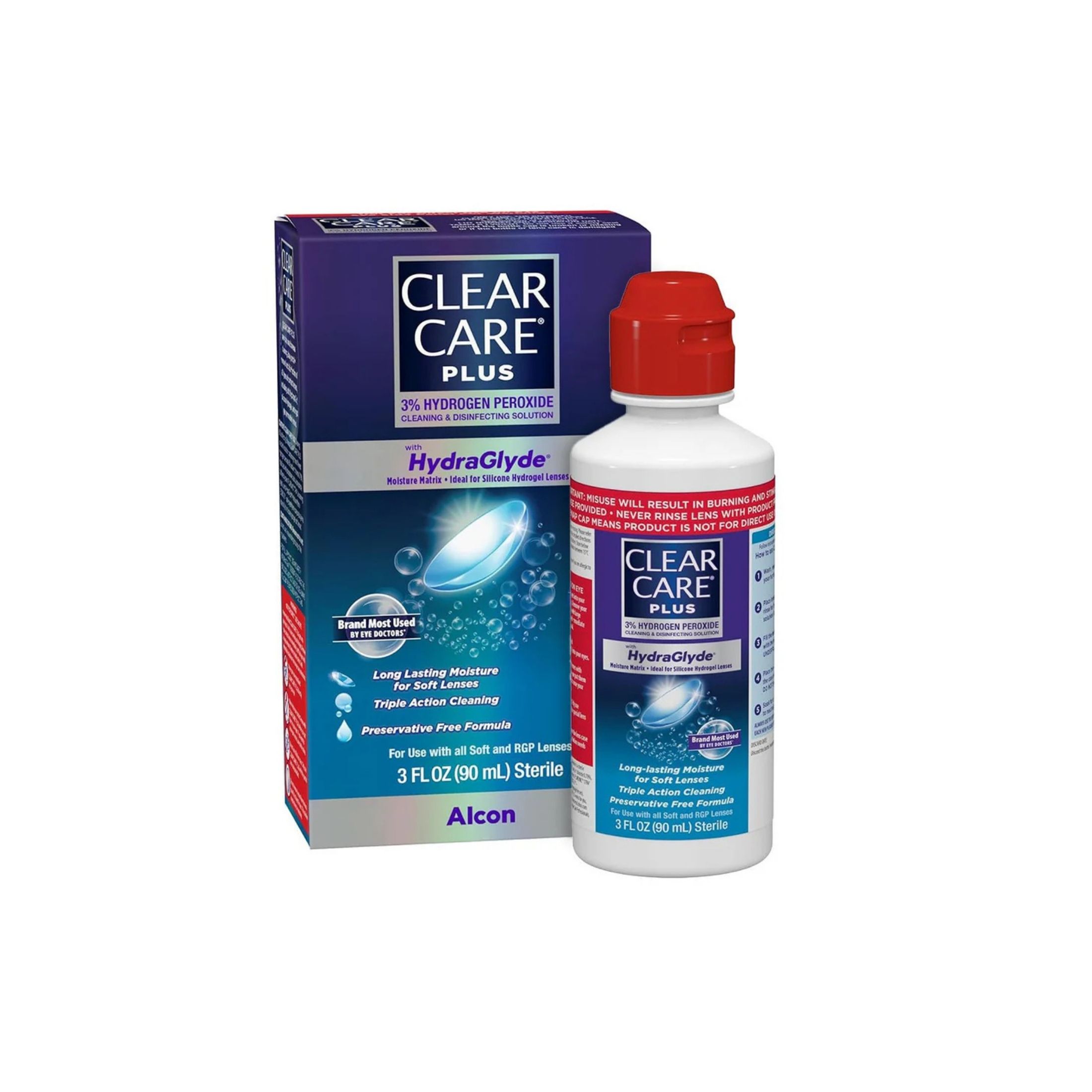 Clear Care Plus Cleaning Solution Travel Pack, No Flavor, 3 Fl Oz