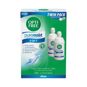 Opti-Free Multi Purpose Disinfection Solution, Puremoist, Twin Pack