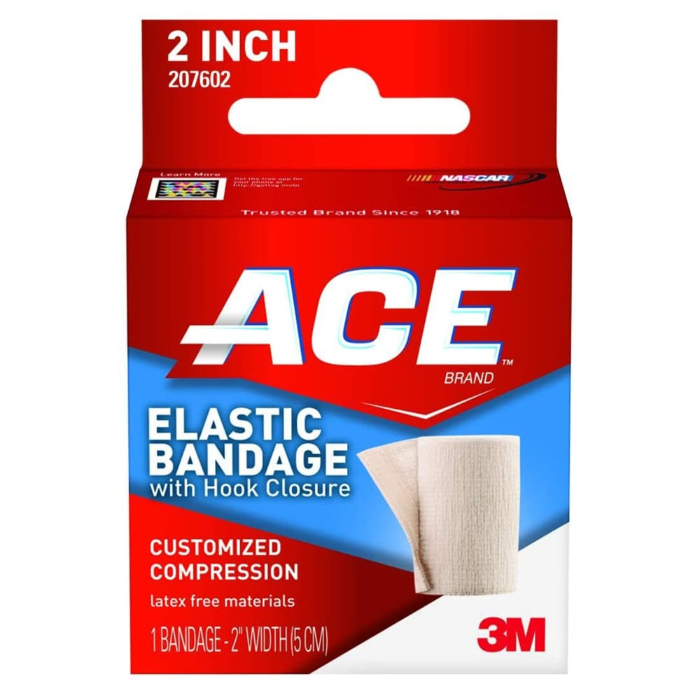 ACE Elastic Bandage, With Hook Closure, 2 Inch Width