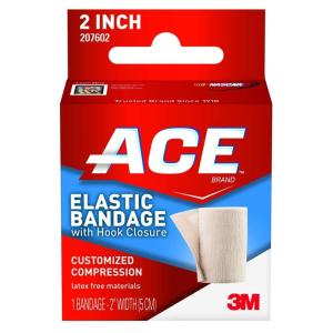 ACE Elastic Bandage, With Hook Closure, 2 Inch Width