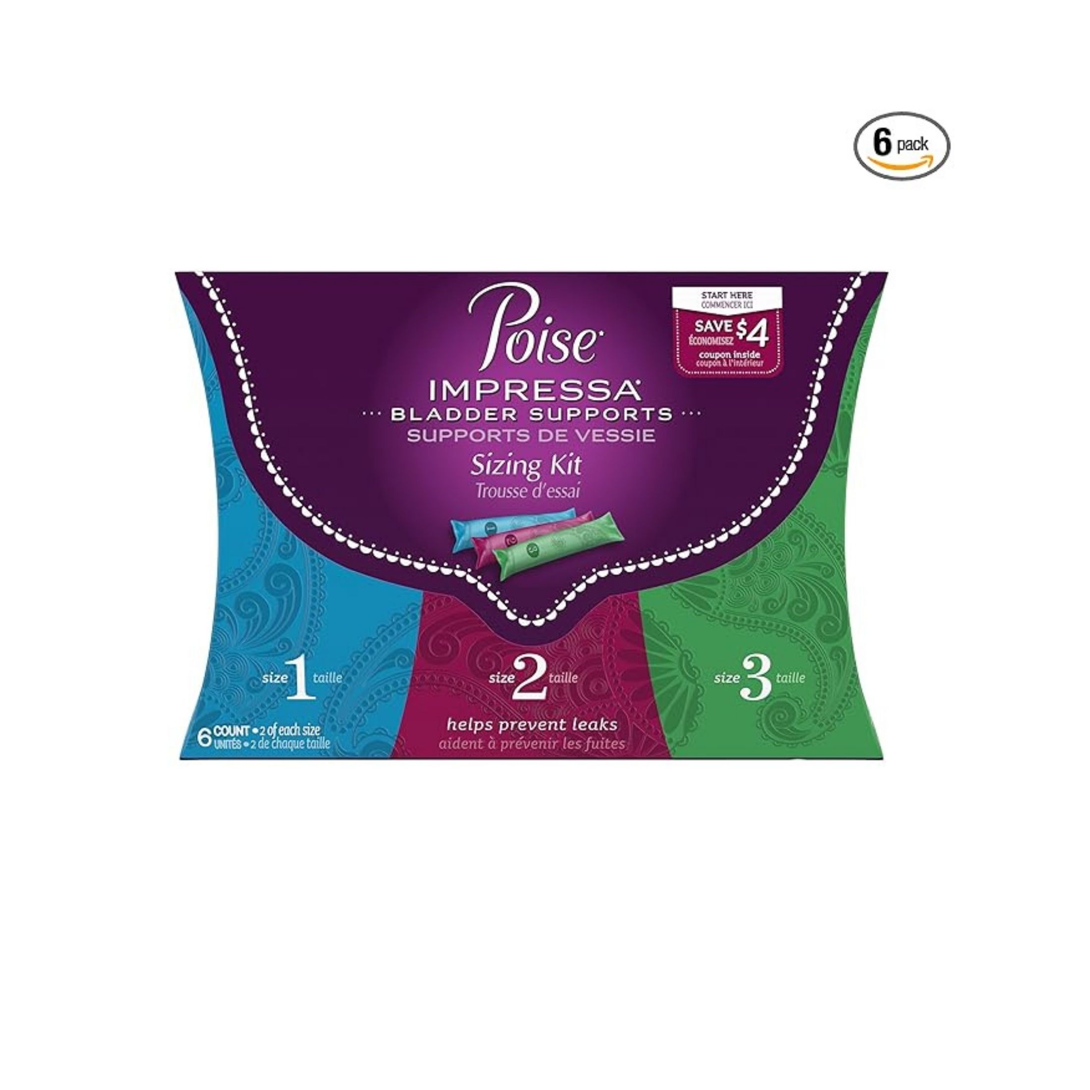 Poise Impressa Bladder Supports, Sizing Kit