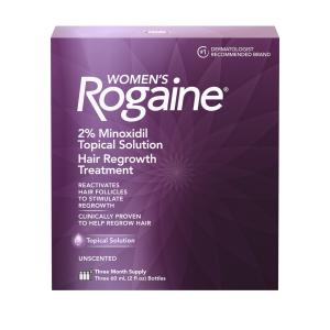 Rogaine 9548 Women’s 2% Minoxidil Topical Solution, 3 Month Supply