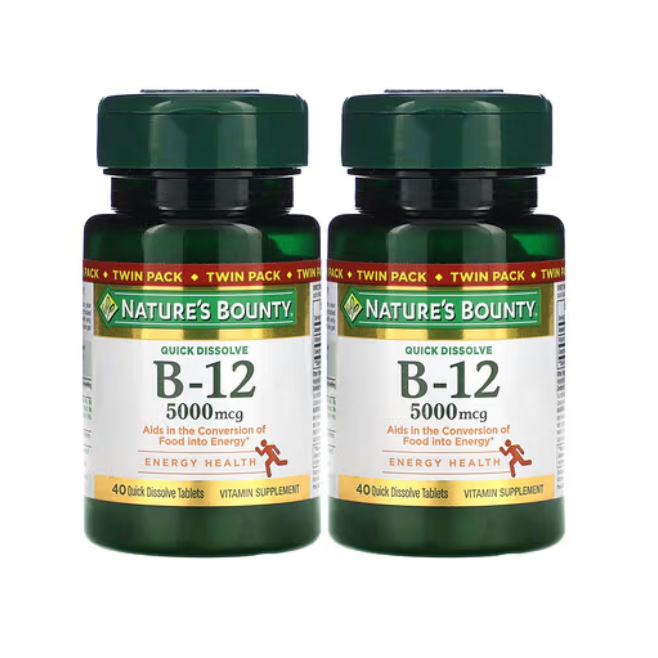 Nature's Bounty Vitamin B-12 5000 Mcg Quick Dissolve Tablets, Natural Cherry Flavor