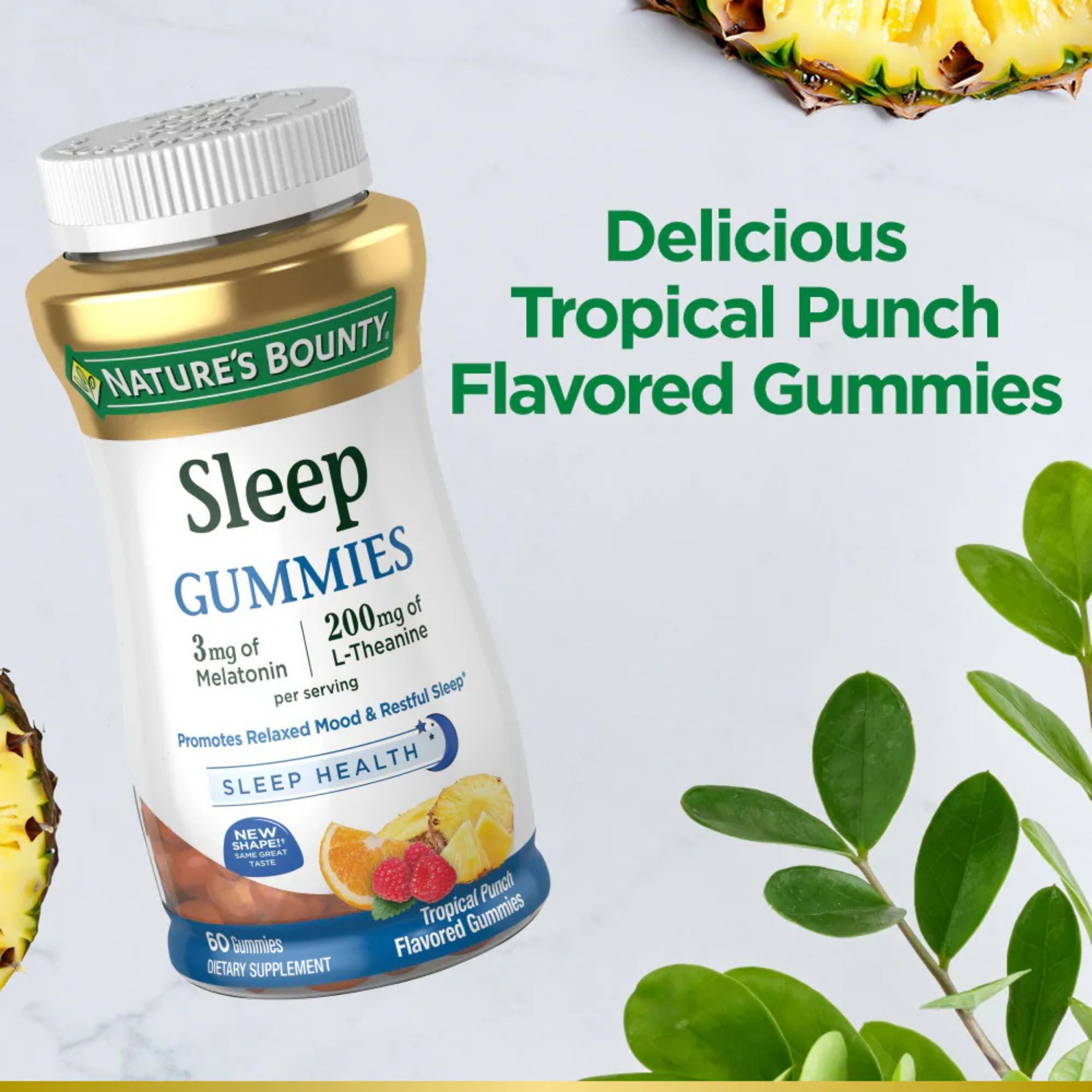 Nature's Bounty Tropical Punch Sleep Melatonin Gummies
